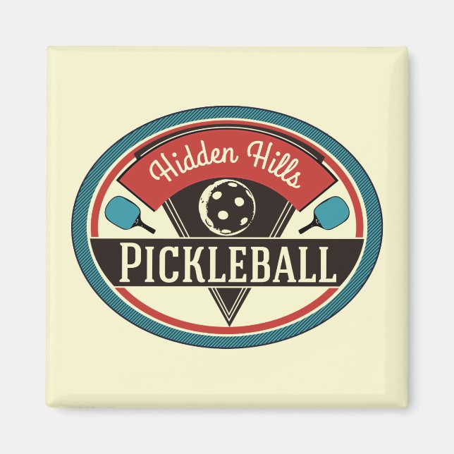 Pickleball Magnet - Vintages Design (Vorne)