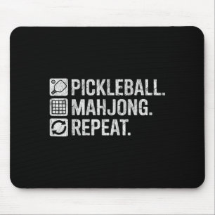 Pickleball Mahjong Wiederholung lustiges Spiel Lie Mousepad