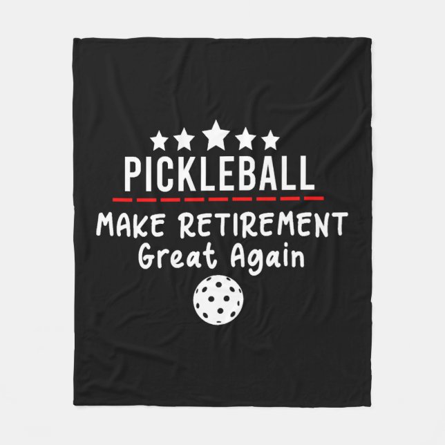 Pickleball Make Retirement Great Again Fleecedecke (Vorderseite)