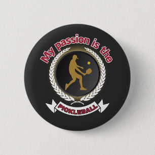 Pickleball Male Athlete Court Passion Energy Button