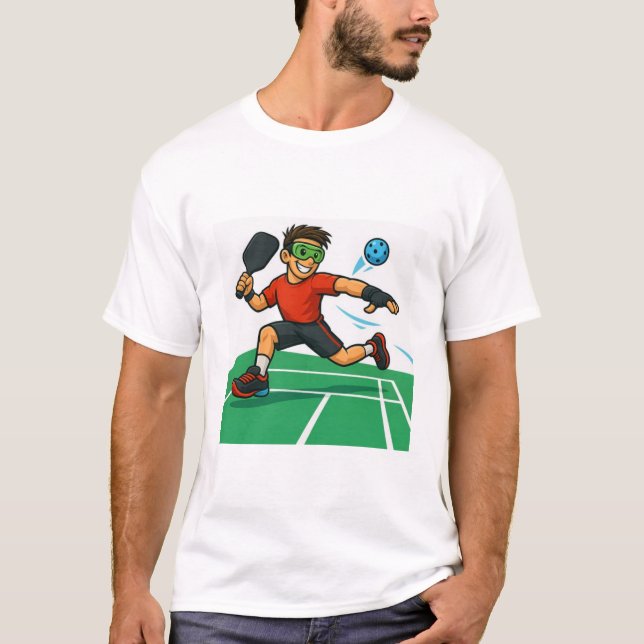 Pickleball-Mann T-Shirt (Vorderseite)