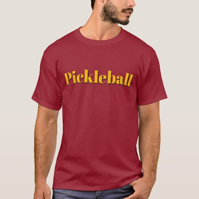 Pickleball Maron T-Shirt (Vorderseite)