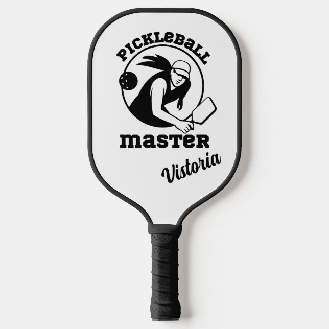Pickleball Master Black Player Individuelle Name Schläger (Vorderseite)