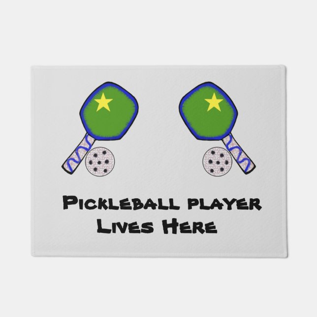 Pickleball mat rug door welcome fußmatte (Vorderseite)