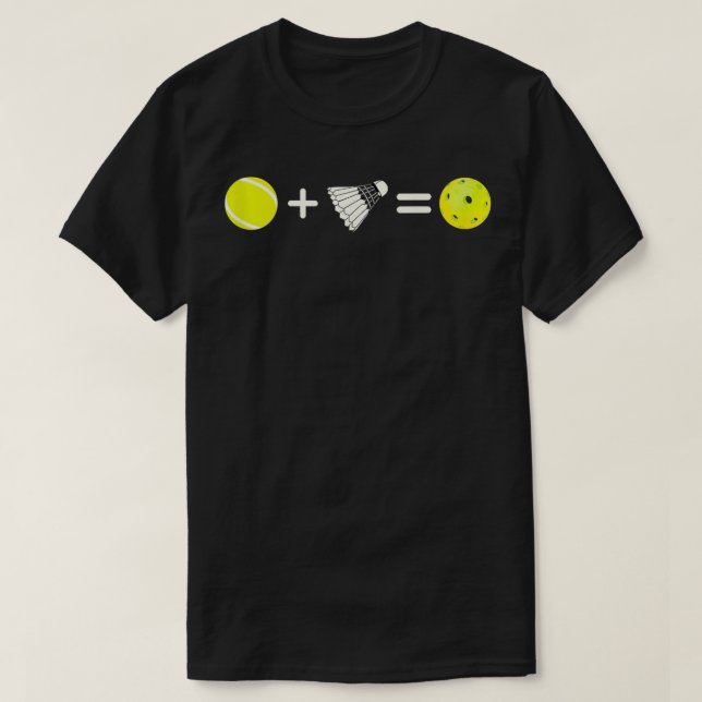 Pickleball Math Equation Funny Pickleball Player 1 T-Shirt (Design vorne)
