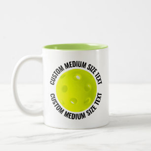 Pickleball & Medium Text LIME GRÜN 325ml Custom Zweifarbige Tasse