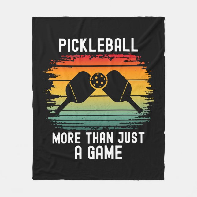 Pickleball mehr als ein Spiel Fleecedecke (Vorderseite)