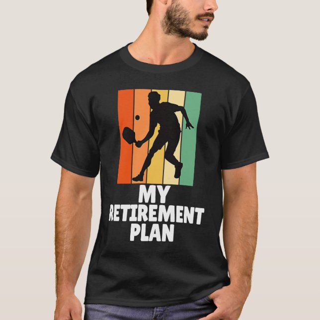 PickleBall Mein Rentplan Dink Legend Cool Gra T-Shirt (Vorderseite)