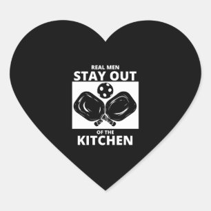 Pickleball Men Paddle Pickleball Player Herz-Aufkleber