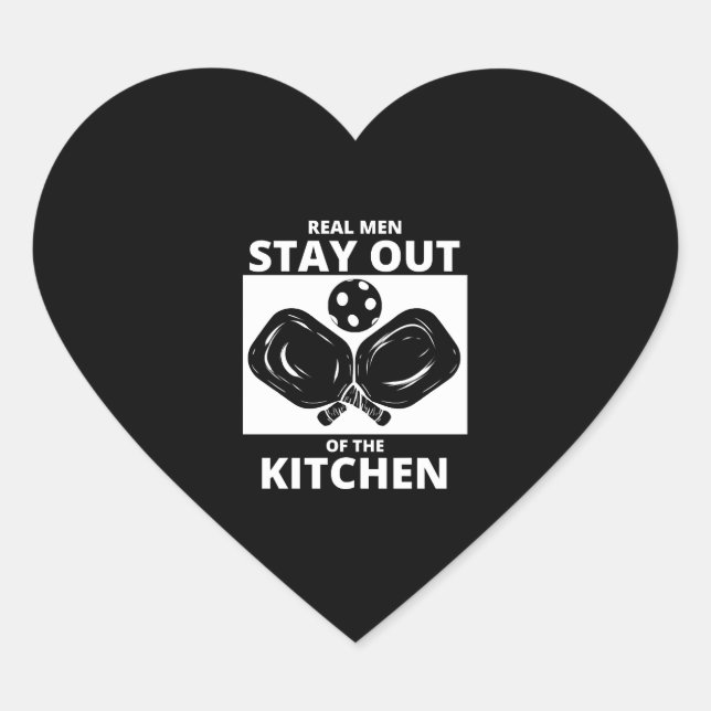 Pickleball Men Paddle Pickleball Player Herz-Aufkleber (Vorderseite)