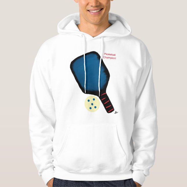Pickleball Mens Sweatshirt Hoodie (Vorderseite)
