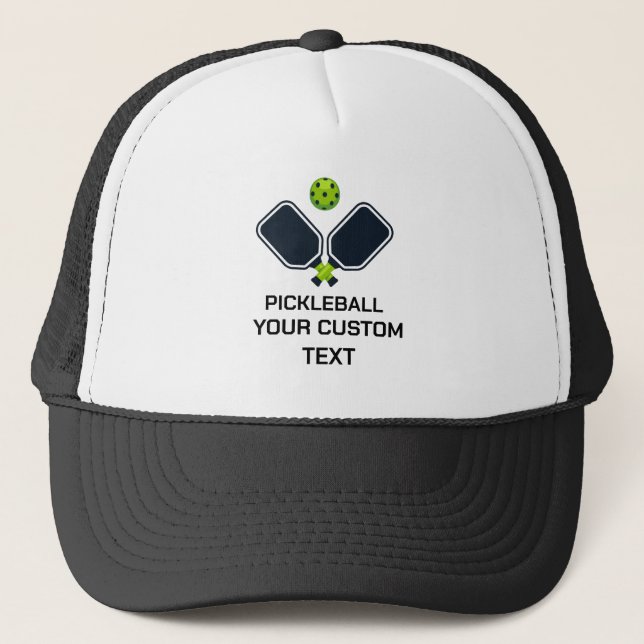 Pickleball mit Paddle & Ball Custom Truckerkappe (Vorderseite)
