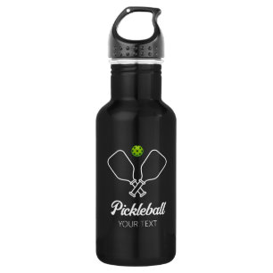 Pickleball mit Paddles und Ball Personalisiert sch Edelstahlflasche