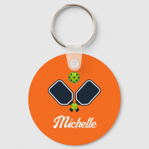 Pickleball mit Personalisiertem Paddle- und Ball-N Schlüsselanhänger