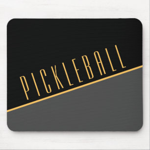 PiCKLEBALL Moderner, diagonaler schwarzer, grauer  Mousepad