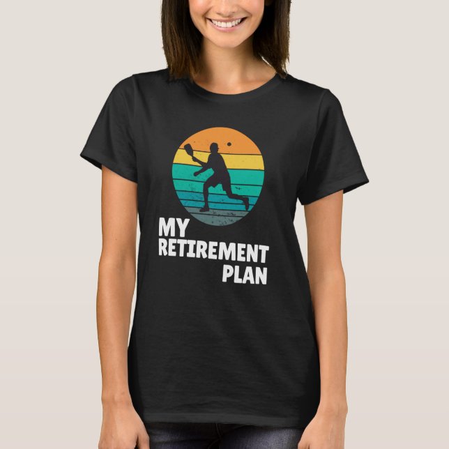 Pickleball My Retirement Plan Dink Legend Paddle T-Shirt (Vorderseite)
