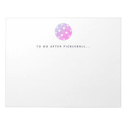 Pickleball nach Pickleball Player Notepad ausführe Notizblock