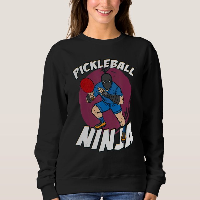 Pickleball Ninja Stealth Master Ninja Sweatshirt (Vorderseite)