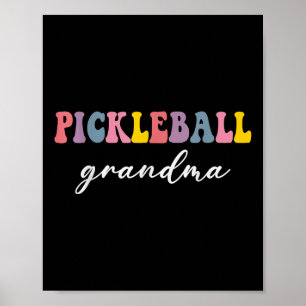 Pickleball Oma Pickleball Spieler Stilvolle Sport Poster