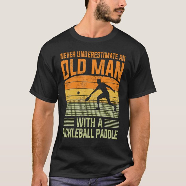 Pickleball Opa Men Pub für Pickleball T-Shirt (Vorderseite)