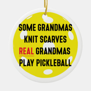 Pickleball-Ornament für Oma Keramik Ornament