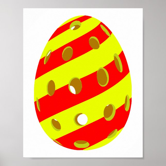 Pickleball-Oster-Ei Poster (Vorne)