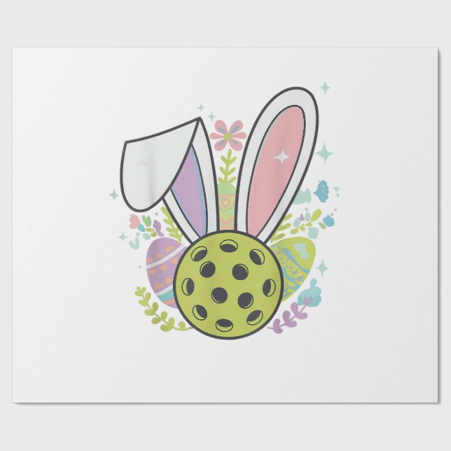 Pickleball-Oster-T-Shirt Geschenkpapier (Flach)