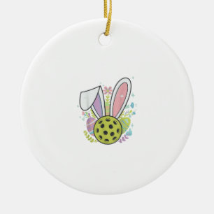 Pickleball-Oster-T-Shirt Keramik Ornament