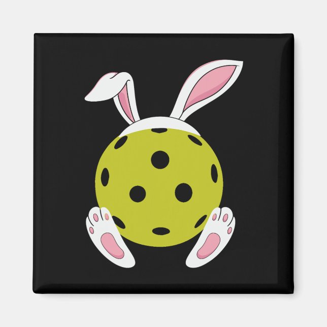 Pickleball Ostereier Jagd Bunny Pickleball Eas Magnet (Vorne)