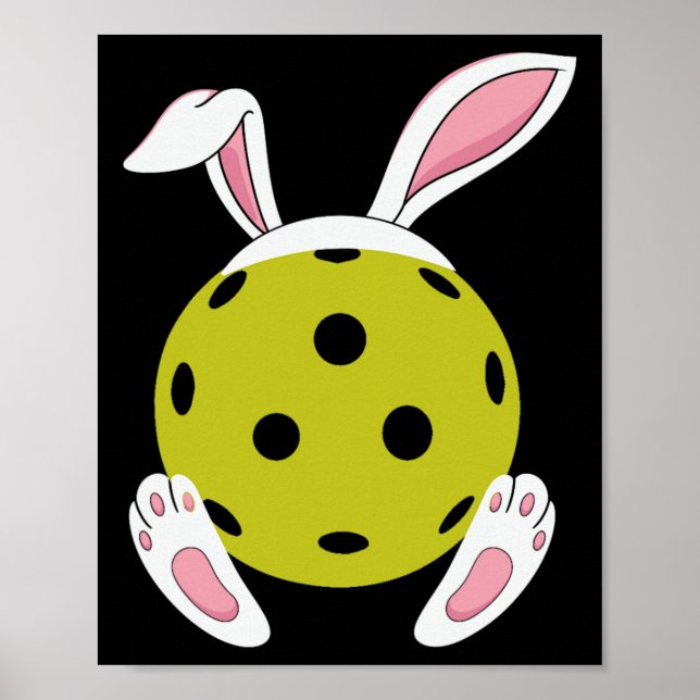 Pickleball Ostereier Jagd Bunny Pickleball Eas Poster (Vorne)