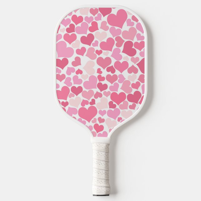 Pickleball-Paddel mit rosa Herzen Muster Pickleball Schläger (Vorderseite)