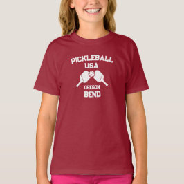 Pickleball Paddle & Ball Bend Oregon USA Custom T-Shirt
