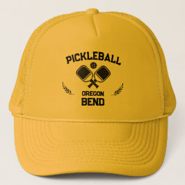 Pickleball Paddle & Ball Bend Oregon USA Truckerkappe