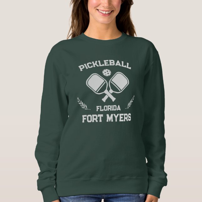 Pickleball Paddle Ball Fort Myers Florida Custom Sweatshirt (Vorderseite)
