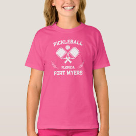 Pickleball Paddle Ball Fort Myers Florida Custom T-Shirt
