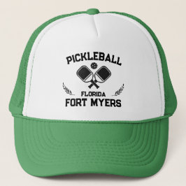 Pickleball Paddle Ball Fort Myers Florida Custom Truckerkappe