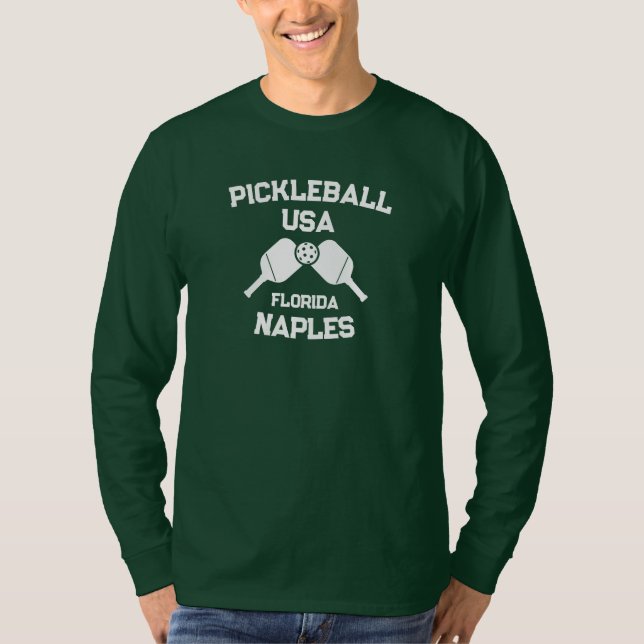 Pickleball Paddle Ball Neapel Florida USA Custom T-Shirt (Vorderseite)