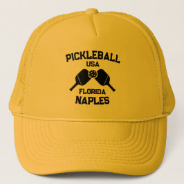 Pickleball Paddle Ball Neapel Florida USA Custom Truckerkappe