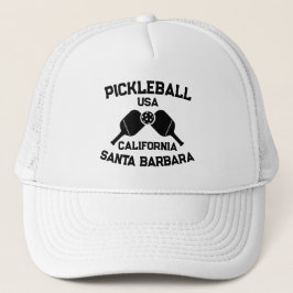 Pickleball Paddle Ball Santa Barbara CA Custom Truckerkappe