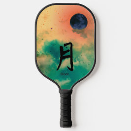 PICKLEBALL PADDLE BLACK MOON MIT JAPANISCHEN BLUME