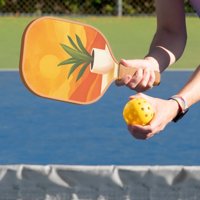 Pickleball Paddle in Orange and Yellow (InSitu)