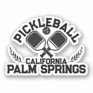 Pickleball Paddle Palm Springs California Custom Aufkleber