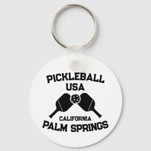 Pickleball Paddle Palm Springs California Custom Schlüsselanhänger