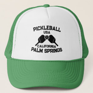 Pickleball Paddle Palm Springs California Custom Truckerkappe