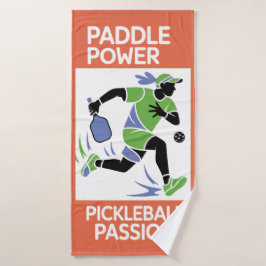 Pickleball Paddle Power Vacacation Style Badehandtuch