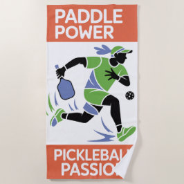 Pickleball Paddle Power Vacacation Style Strandtuch