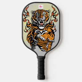 PICKLEBALL PADDLE TIGER MIT FLAMES DITIAL