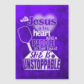 Pickleball Paddle und Jesus Card Magnetkarte