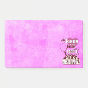 Pickleball Paddle und Jesus Post-it Klebezettel