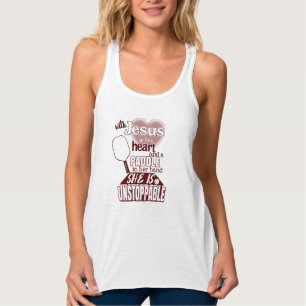Pickleball Paddle und Jesus Sprichwort Tank Top